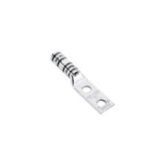 PANDUIT Terminal de Compresión de Barril Largo, de Dos Orificios de 1/4, para Cable 1/0 AWG, Espacios Entre Orificios de 0.63in LCC1014AWX