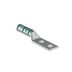 PANDUIT Terminal de Compresión de Barril Largo, de Dos Orificios de 1/4, para Cable 2 AWG, Espacios Entre Orificios de 0.63in LCC2-14A-Q