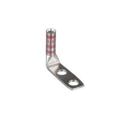 PANDUIT Terminal de Compresión de Barril Largo, de Dos Orificios de 1/4, para Cable 8 AWG, Espacios Entre Orificios de 5/8in, lengüeta a 90º MOD: LCC8-14AF-L