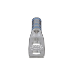 PANDUIT Terminal doble Ojillo de 1/4" para cable 6 AWG, ángulo recto, Espacio entre Orificios 16mm. Paquete 50 Piezas LCD6-14A-L