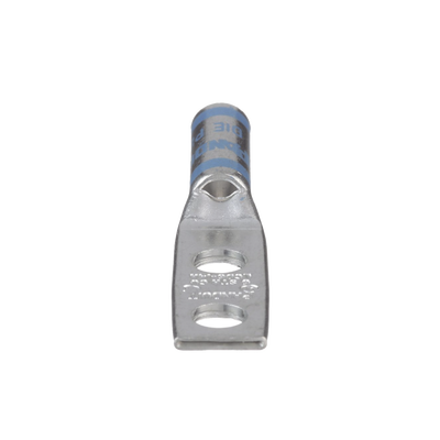 PANDUIT Terminal doble Ojillo de 1/4" para cable 6 AWG, ángulo recto, Espacio entre Orificios 16mm. Paquete 50 Piezas LCD6-14A-L