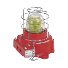 FEDERAL SIGNAL INDUSTRIAL Luz de advertencia LED, a prueba de explosión, 110-240 Vca, ATEX, IECEX, ambar MOD: LEDDEUNA