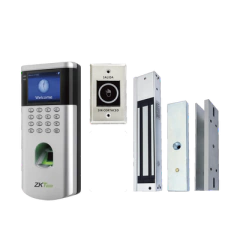 ZKTECO KIT de Control de Acceso LF10/ PUSH / Compatible con ZKBioAccess / 1,500 Usuarios / Chapa magnética / Botón de Salida / Tarjeta de proximidad MOD: LF10-KIT