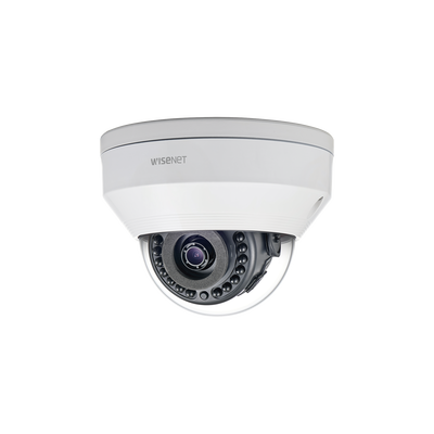 Hanwha Techwin Wisenet Cámara IP Tipo Domo Antivandálico Exterior 2 Megapíxel / Lente 3 mm / IR 30M / WDR 120db / IP66 MOD: LNV-6010R