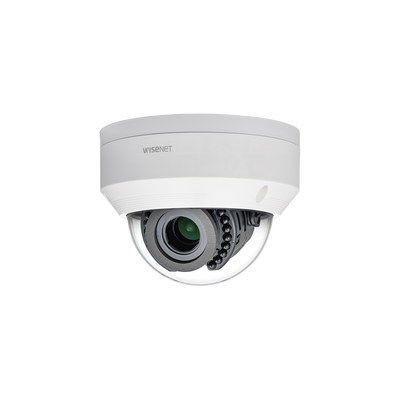 Hanwha Techwin Wisenet Cámara IP Tipo Domo Antivandálico Exterior 2 Megapíxel / Lente Varifocal 3.2 -10mm / IR 30M / WDR 120db / Exterior IP66 MOD: LNV-6070R