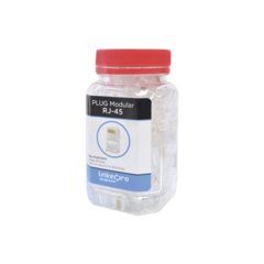 LINKEDPRO BY EPCOM Bote con 100 Piezas de Plug Modular RJ45 Cat5e blindado, chapado de oro a 50 micras para durabilidad extrema MOD: LP-5SP