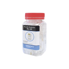 LINKEDPRO BY EPCOM Bote con 100 Piezas de Plug Modular RJ45 Cat5e blindado, chapado de oro a 50 micras para durabilidad extrema MOD: LP-5SP