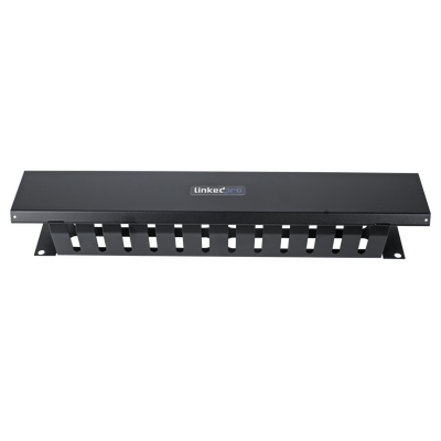 LINKEDPRO BY EPCOM Organizador de Cables Horizontal de 19" Metálico, 2 UR. MOD: LPCM-042U