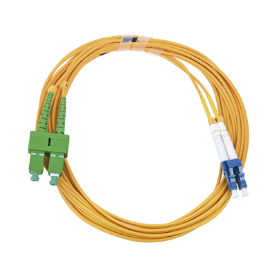 LINKEDPRO BY EPCOM Jumper de Fibra Óptica Monomodo 9/125 LC/UPC-SC/APC, PVC, 2.0 mm, Dúplex, amarillo, 3 metros MOD: LP-FO-D-LCU-SCA-03