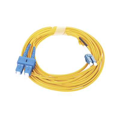 LINKEDPRO BY EPCOM Jumper de Fibra Óptica Monomodo 9/125 LC/UPC-SC/UPC, PVC, 2.0 mm, Dúplex, amarillo, 5 metros MOD: LP-FO-D-LCU-SCU-05