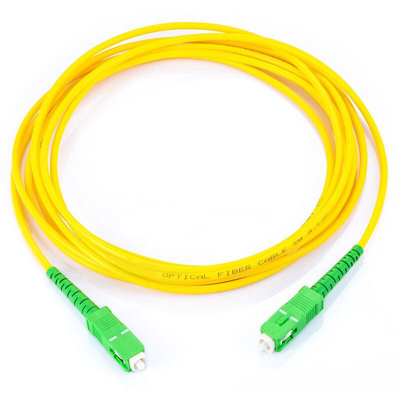 LINKEDPRO BY EPCOM Jumper de Fibra Óptica Monomodo SC/APC-SC/APC Simplex, color amarillo, 1 metro MOD: LP-FO-SCA-SCA-01