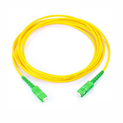 LINKEDPRO BY EPCOM Jumper de Fibra Óptica Monomodo SC/APC SC/APC Simplex, color amarillo, 2 metros MOD: LP-FO-SCA-SCA-02