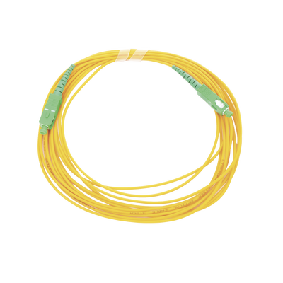 LINKEDPRO BY EPCOM Jumper de Fibra Óptica Monomodo SC/APC - SC/APC Simplex, color amarillo, 5 metros MOD: LP-FO-SCA-SCA-05