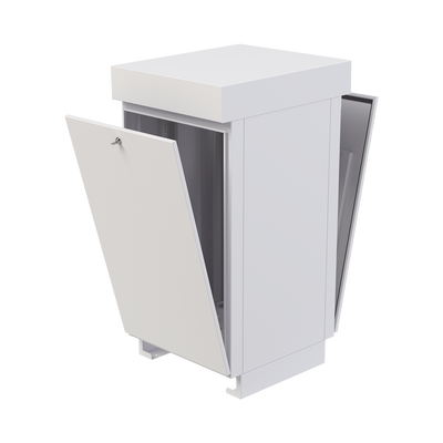 LINKEDPRO BY EPCOM Gabinete de Piso Uso Exterior IP-54 de 19" 20 UR, Doble Puerta, Postes frontales e Intermedios Ajustables. MOD: LP-FRC-6066-20U