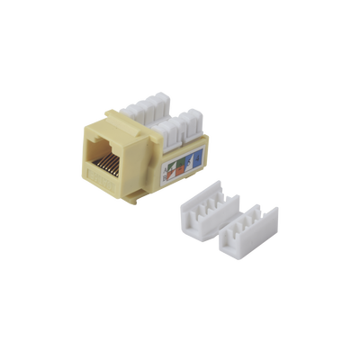 LINKEDPRO BY EPCOM Módulo Jack Keystone Cat5e con terminación 110 (Punchdown) para faceplate - Color Amarillo MOD: LP-KJ-505-YE