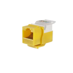 LINKEDPRO BY EPCOM Módulo Jack Keystone Cat5e sin Herramienta (toolless) para faceplate - Color Amarillo MOD: LP-KJ-516-YE