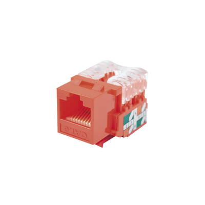 LINKEDPRO BY EPCOM Módulo Jack Keystone Cat6 con terminación 110 (Punchdown) para faceplate - Color Rojo MOD: LP-KJ-601-RD