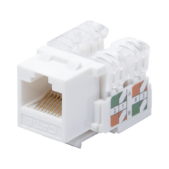 LINKEDPRO BY EPCOM Módulo Jack Keystone Cat6 con terminación 110 (Punchdown) para faceplate - Color Blanco MOD: LP-KJ-601-WH