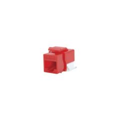 LINKEDPRO BY EPCOM Módulo Jack Cat6 sin Herramienta (toolless) keystone para faceplate - Color Rojo LP-KJ-610-RD