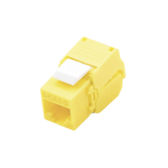 LINKEDPRO BY EPCOM Módulo Jack Keystone Cat6 (toolless), con terminación en ángulo 180 º Color Amarillo, Compatible con Faceplate y Patchpanel Linkedpro MOD: LP-KJ-610-TTYE