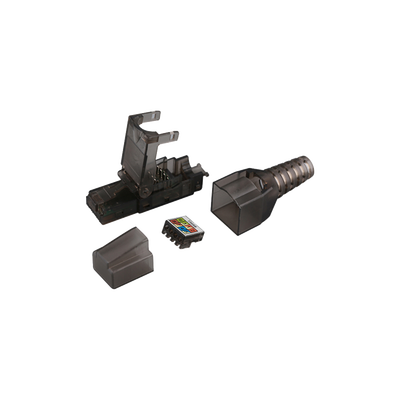 LINKEDPRO BY EPCOM Plug modular RJ45 para Cable UTP Categoría 6A -Sin herramienta, para terminación en campo MOD: LP-KJ-6A-17U