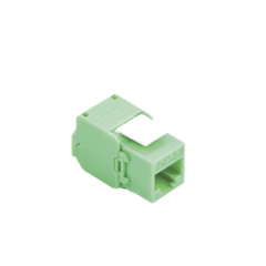 LINKEDPRO BY EPCOM Módulo Jack Keystone Cat6A (toolless), con terminación en ángulo 180 º Color Verde, Compatible con Faceplate y Patchpanel Linkedpro MOD: LPKJ6ATTGR