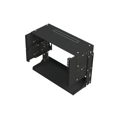 LINKEDPRO BY EPCOM Rack Abierto de 19" de 5 Unidades Profundidad Ajustable (8" a 12") con Charola de Uso Múltiple. MOD: LP-REP-1205-CH
