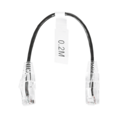 LINKEDPRO BY EPCOM Cable de Parcheo Slim UTP Cat6 - 20 cm Negro Diámetro Reducido (28 AWG) MOD: LP-UT6-020-BK28