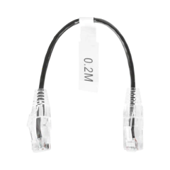 LINKEDPRO BY EPCOM Cable de Parcheo Slim UTP Cat6 - 20 cm Negro Diámetro Reducido (28 AWG) MOD: LP-UT6-020-BK28