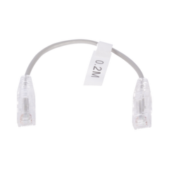 LINKEDPRO BY EPCOM Cable de Parcheo Slim UTP Cat6 - 20 cm Gris Diámetro Reducido (28 AWG) MOD: LP-UT6-020-GY28