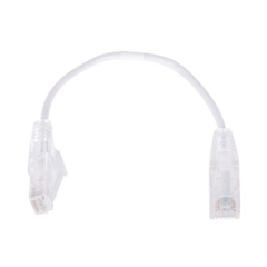 LINKEDPRO BY EPCOM Cable de Parcheo Slim UTP Cat6 - 20 cm Blanco Diámetro Reducido (28 AWG) MOD: LP-UT6-020-WH28