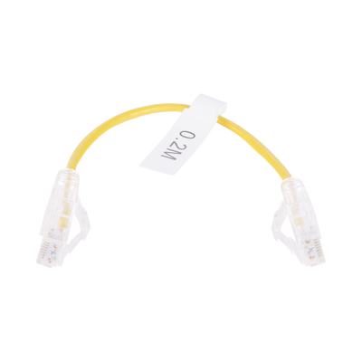 LINKEDPRO BY EPCOM Cable de Parcheo Slim UTP Cat6 - 20 cm Amarillo Diámetro Reducido (28 AWG) MOD: LP-UT6-020-YE28