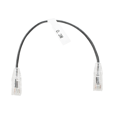 LINKEDPRO BY EPCOM Cable de Parcheo Slim UTP Cat6 - 30 cm Negro Diámetro Reducido (28 AWG) MOD: LP-UT6-030-BK-28