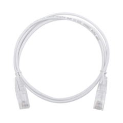 LINKEDPRO BY EPCOM Cable de Parcheo Slim UTP Cat6 - 1 metro, Blanco, Diámetro Reducido (28 AWG) MOD: LP-UT6-100-WH28