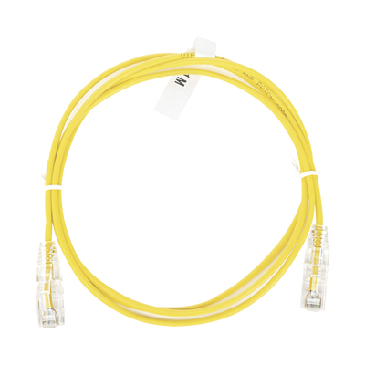 LINKEDPRO BY EPCOM Cable de Parcheo Slim UTP Cat6 - 1 metro, Amarillo, Diámetro Reducido (28 AWG) MOD: LP-UT6-100-YE-28