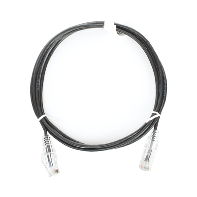 LINKEDPRO BY EPCOM Cable de Parcheo Slim UTP Cat6 - 2 m Negro Diámetro Reducido (28 AWG) MOD: LP-UT6-200-BK-28