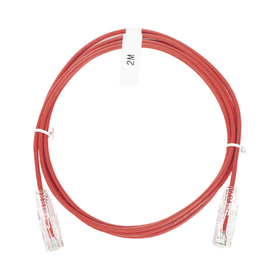 LINKEDPRO BY EPCOM Cable de Parcheo Slim UTP Cat6 - 2 m Rojo Diámetro Reducido (28 AWG) MOD: LP-UT6-200-RD-28