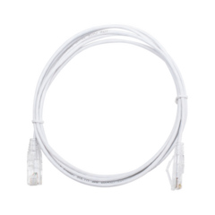 LINKEDPRO BY EPCOM Cable de Parcheo Slim UTP Cat6 - 2 m Blanco Diámetro Reducido (28 AWG) MOD: LP-UT6-200-WH28