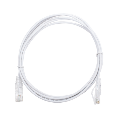 LINKEDPRO BY EPCOM Cable de Parcheo Slim UTP Cat6 - 2 m Blanco Diámetro Reducido (28 AWG) MOD: LP-UT6-200-WH28