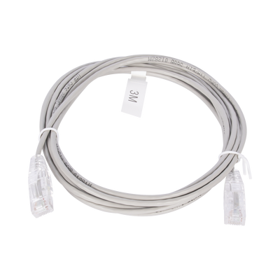 LINKEDPRO BY EPCOM Cable de Parcheo Slim UTP Cat6 - 3 m Gris Diámetro Reducido (28 AWG) MOD: LP-UT6-300-GY28