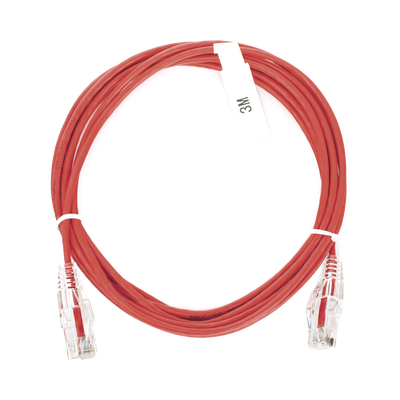 LINKEDPRO BY EPCOM Cable de Parcheo Slim UTP Cat6 - 3 m Rojo Diámetro Reducido (28 AWG) MOD: LP-UT6-300-RD-28
