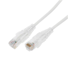 LINKEDPRO BY EPCOM Cable de Parcheo Slim UTP Cat6A - .5 m Blanco, Diámetro Reducido (28 AWG) MOD: LP-UT6A-05-WH28
