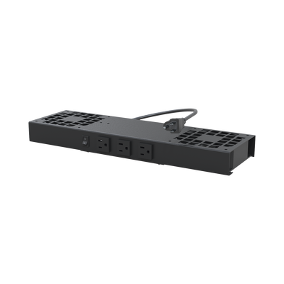 LINKEDPRO BY EPCOM Kit de 2 Ventiladores (12 x 12 cm) con 3 Tomas de Corriente 110 Vca/50 Hz con Clavija. MOD: LP-VENT-02V2