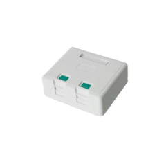 LINKEDPRO BY EPCOM Caja de pared con 2 puertos Keystone, no incluye Jacks MOD: LP-WP-06