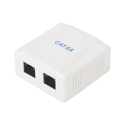 LINKEDPRO BY EPCOM Caja de pared con 2 puertos, incluye 2 jacks UTP Cat6A MOD: LP-WP-39-C6A