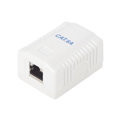 LINKEDPRO BY EPCOM Caja de pared con 1 puerto, incluye 1 jack STP Cat6A MOD: LP-WP-40-C6A