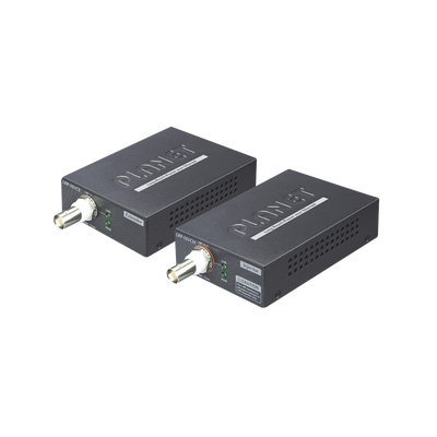 PLANET Kit Transmisor y Receptor PoE de Largo Alcance sobre Coaxial hasta 1km MOD: LRP-101C-KIT