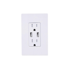 LUTRON ELECTRONICS TOMACORRIENTE CON USB DUPLEX 15A MOD: LTRF15UBTRCWH