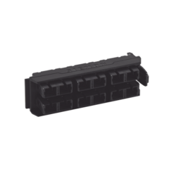 SIEMON Placa Acopladora LightVerse, 6 Conectores Dúplex SC, Acepta hasta 12 hilos de fibra Monomodo o Multimodo (No Shuttered) LVA12-SCB-BM-A