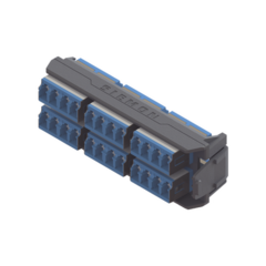 SIEMON Placa Acopladora LightVerse, 12 Conectores Dúplex LC/UPC "Shuttered", Acepta hasta 24 fibras Monomodo LVA24-LSU-BC-A